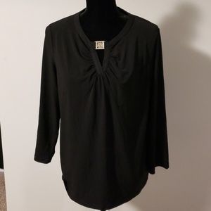 NWT Anne Klein woman's black top